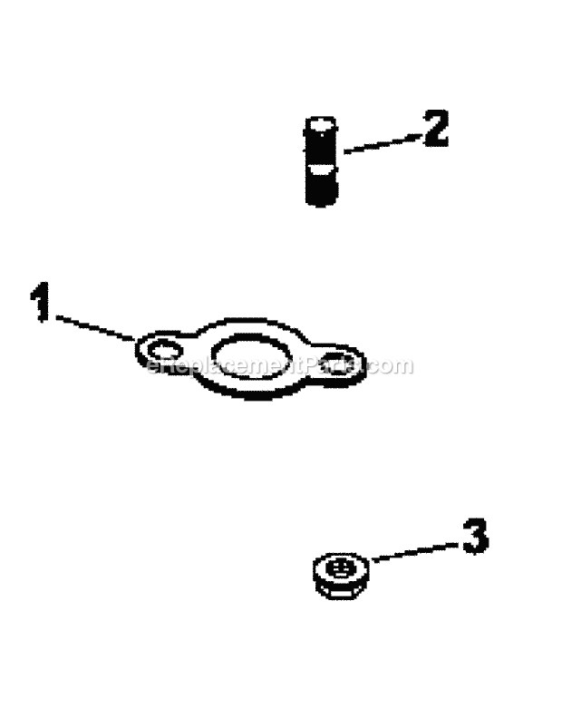 Cv18s-61573 Exhaust Diagram and Parts List for M48-KHS 53AB5B5M750-18HP Cub Cadet Lawn Tractor